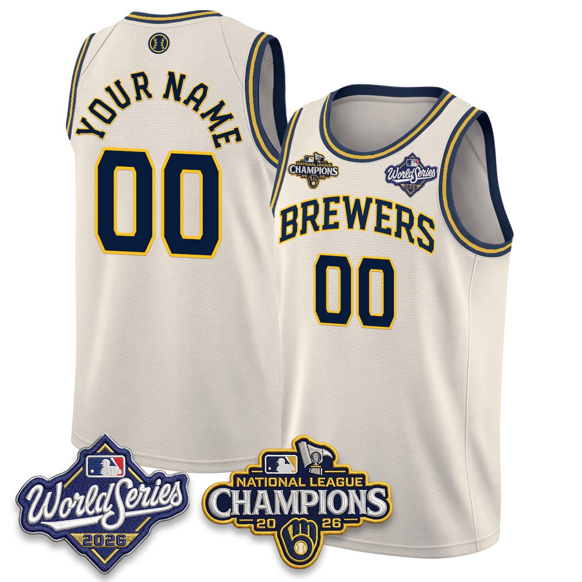 MIL 2026 NL Champions Basketball Custom Jersey - Stitched