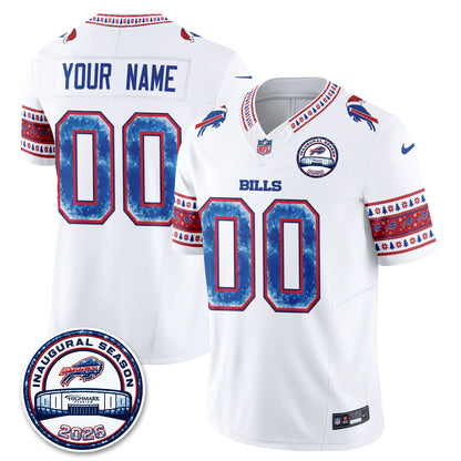 Buffalo Bills Xmas Edition Vapor Custom Jersey - Stitched