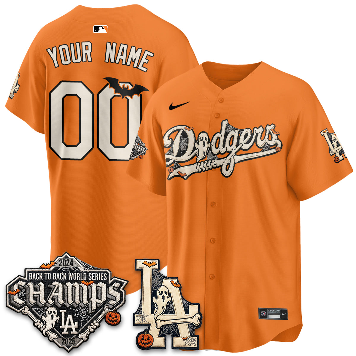 Los Angeles Dodgers Halloween 2026 Vapor Custom Jersey - Stitched