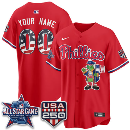 Philadelphia Phillies 2026 All Star Phanatic Edition Vapor Custom Jersey - Stitched