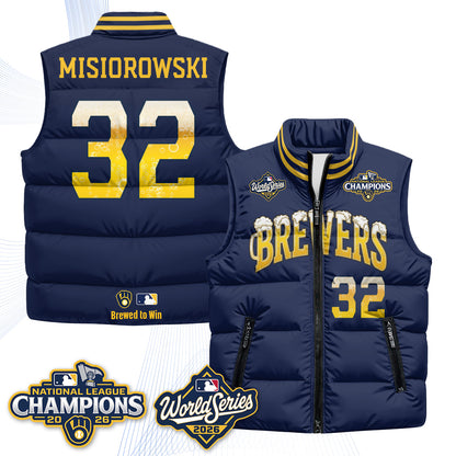 MIL "Pitcher & Pint" 2026 NL Champions Puffer Vest - Printed
