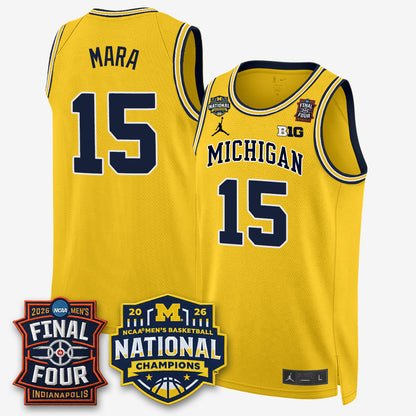 MICH 2026 NCAA Men's Basketball Champions Limited Jersey - All Stitched