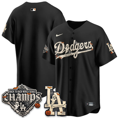 Los Angeles Dodgers Halloween 2026 Vapor Jersey - Stitched