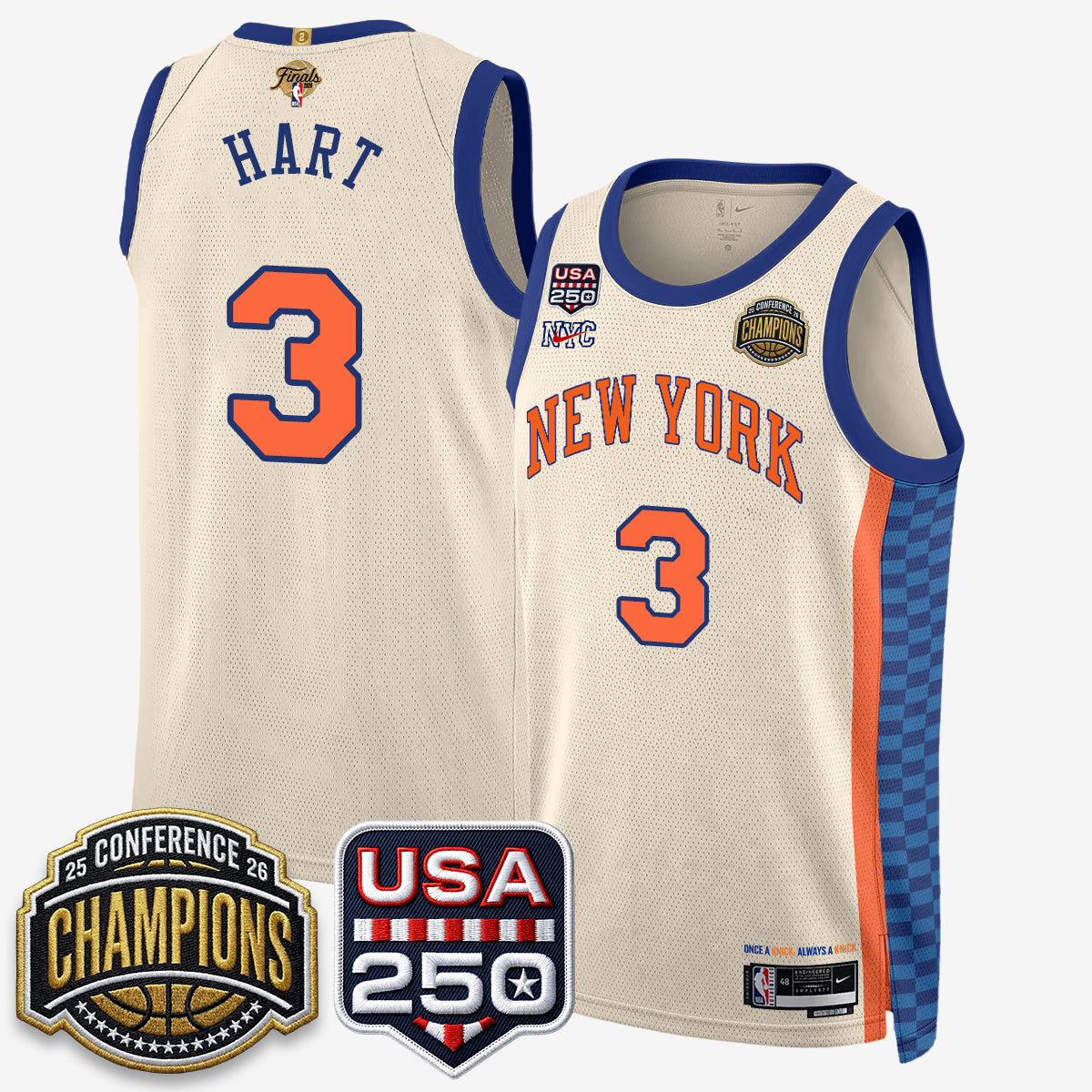 New York Knicks 2026 NBA Eastern Conference Champions City Edition Jersey V2- Stitched