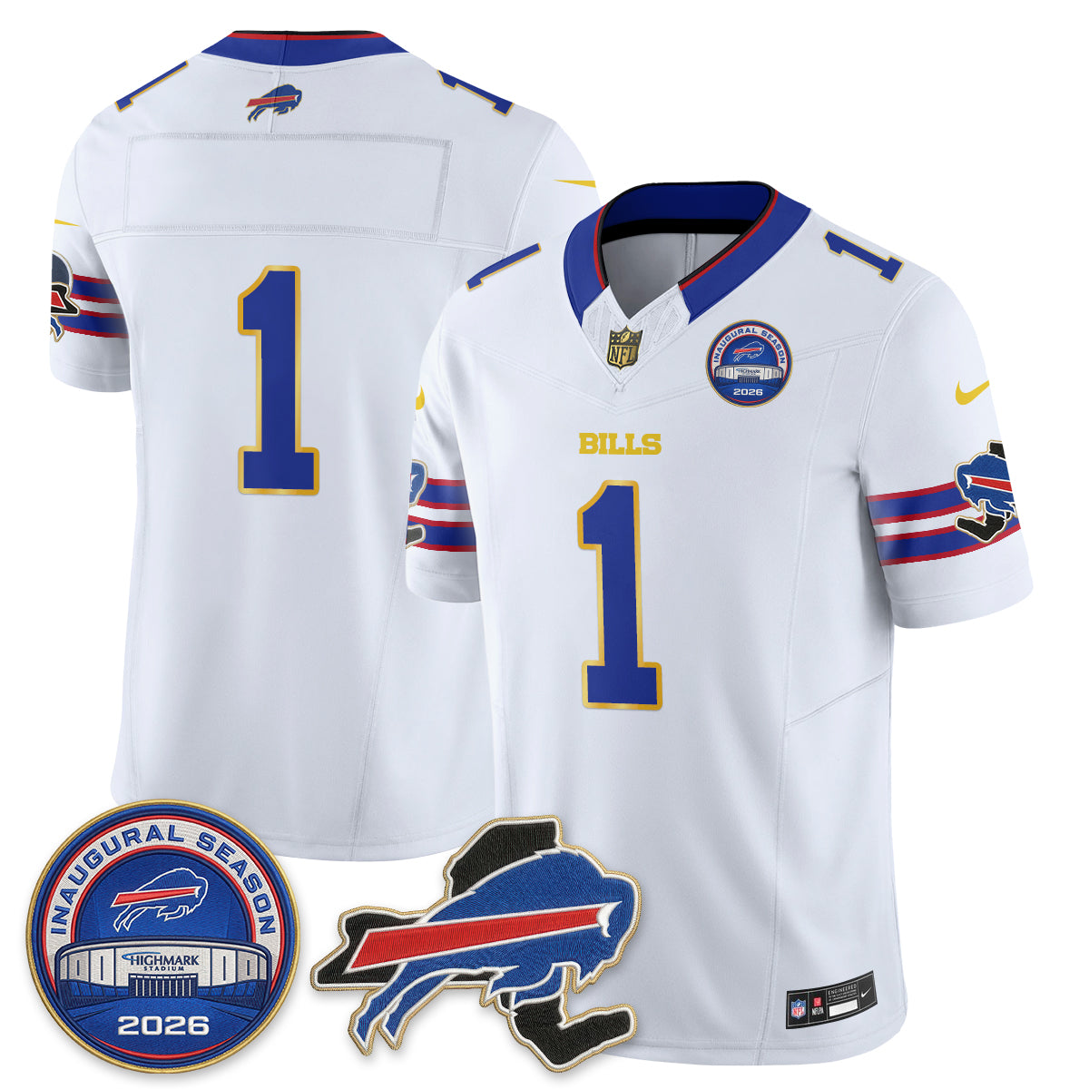 BUF 2026 Gold Trim Edition Vapor Jersey - Stitched