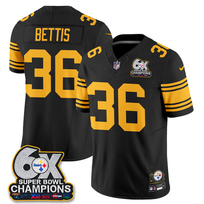 PIT 6X Champs Throwback V2 Vapor Jersey - Stitched