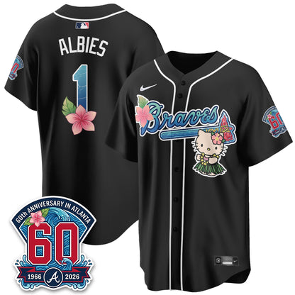 Atlanta Braves x Meow Aloha Spirit Vapor Jersey - Stitched