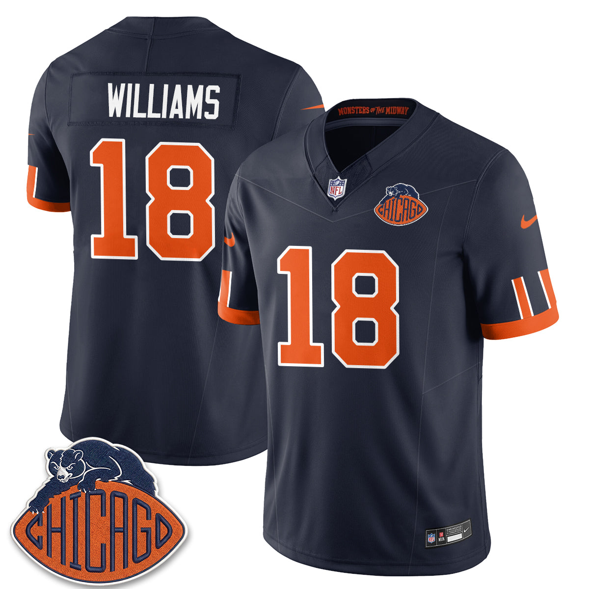 Chicago Bears 2026 Rivalries Vapor Jersey - Stitched