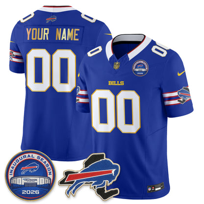 BUF 2026 Gold Trim Edition Vapor Custom Jersey - Stitched