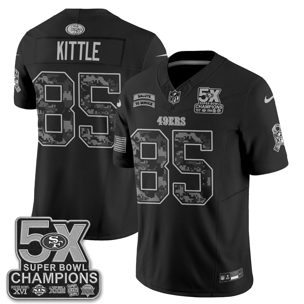 San Francisco 49ers 2026 Salute to Service V2 Vapor Jersey - Stitched