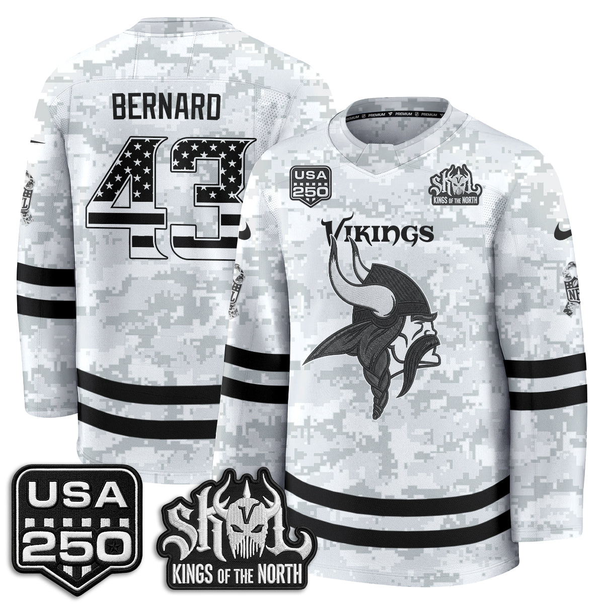 MIN 2026 Salute To Service Edition Hockey Jersey - Printed