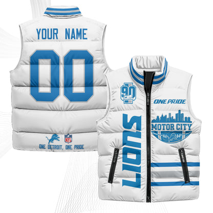 DET Motor City Custom Puffer Vest - Printed