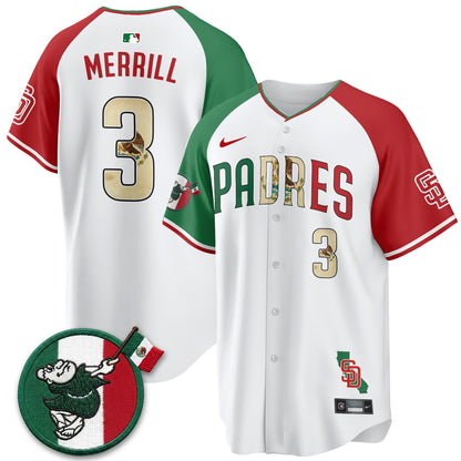 San Diego Padres Mexico Style Vapor Jersey - Stitched