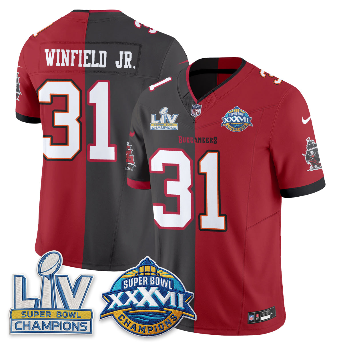 Tampa Bay Buccaneers S.Bowl Split Edition Vapor Jersey - Stitched