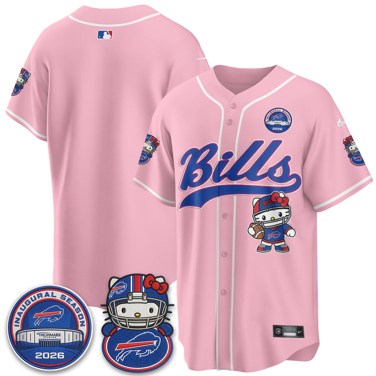 BUF x Meow  Vapor Baseball Jersey - Stitched
