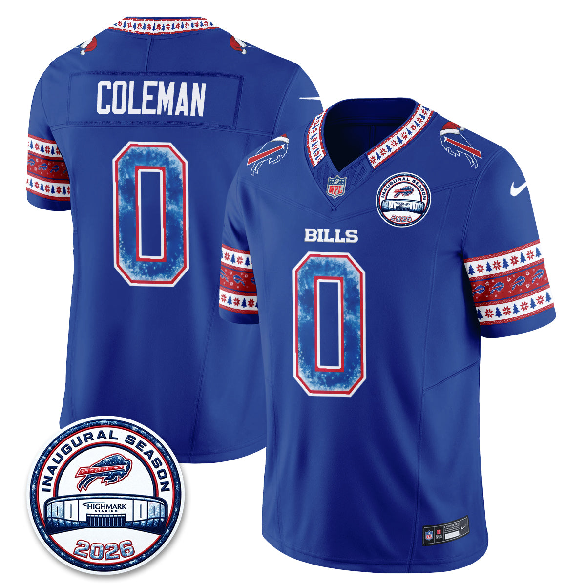 Buffalo Bills Xmas Edition Vapor Jersey - Stitched