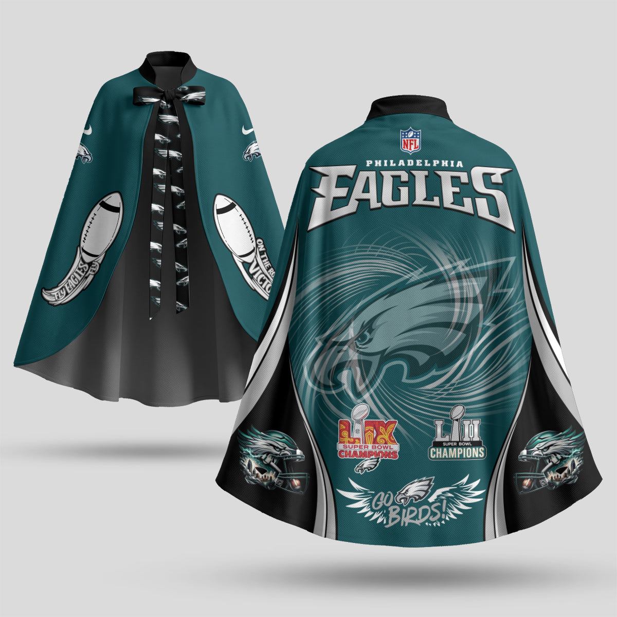 PHI Champions Edition Strap Shawl Cape - Printed