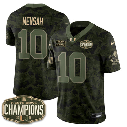 Miami Hurricanes 2026 Salute to Service Vapor Jersey - Stitched