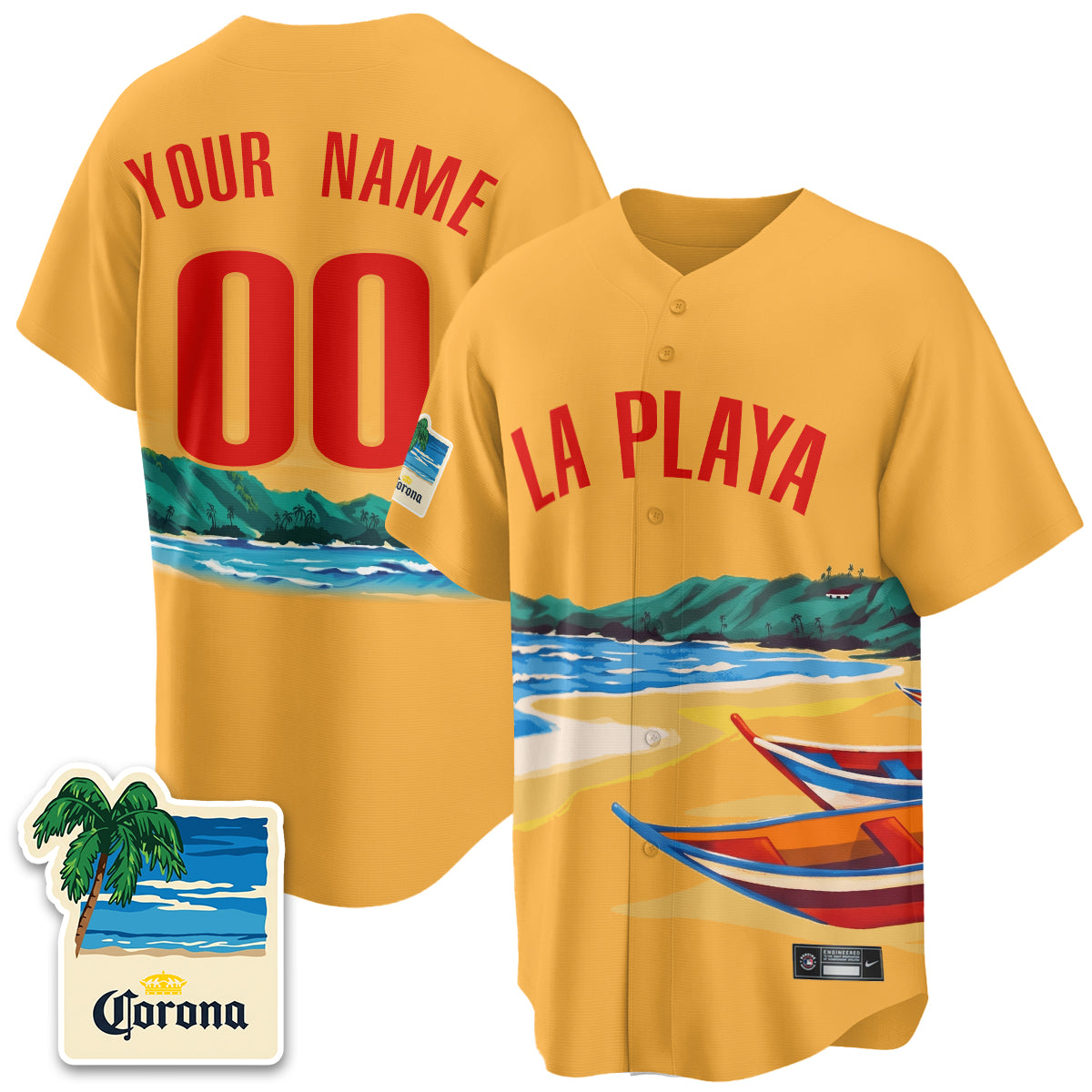 Atlanta Braves Beach Connect "La Playa" Edition Vapor Custom Jersey- Patch Stitched