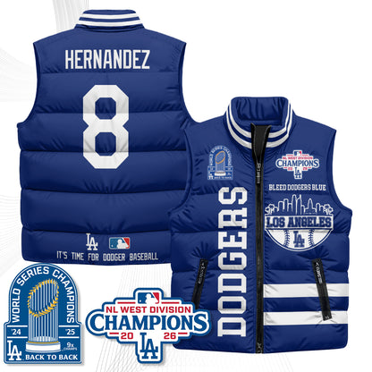 LAD "Bleed Blue" Puffer Vest - Printed