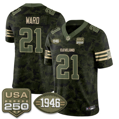 CLE 2026 Salute to Service Vapor Jersey - Stitched
