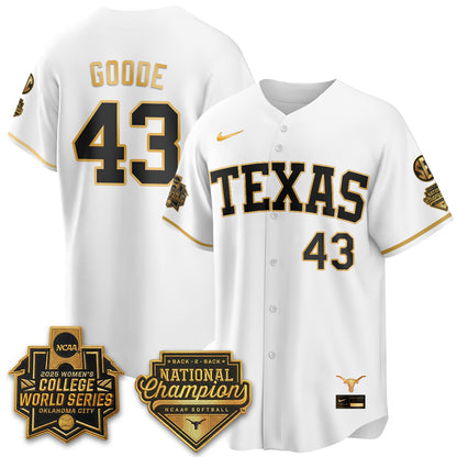 Texas Longhorns Softball 2026 World Series (WCWS) Vapor Premier Limited Jersey - B2B Champs - All Stitched