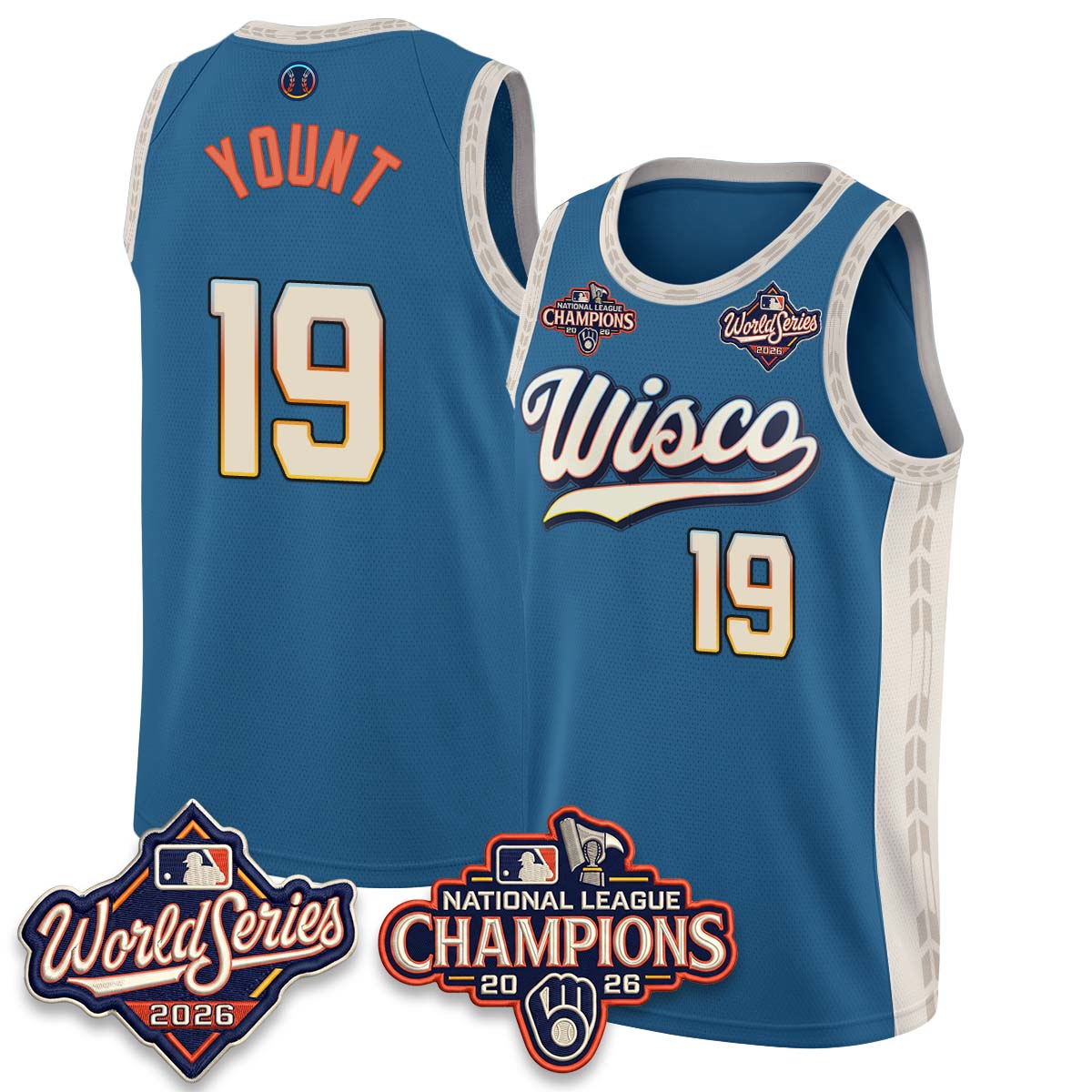 MIL 2026 NL Champions Basketball Jersey - Stitched