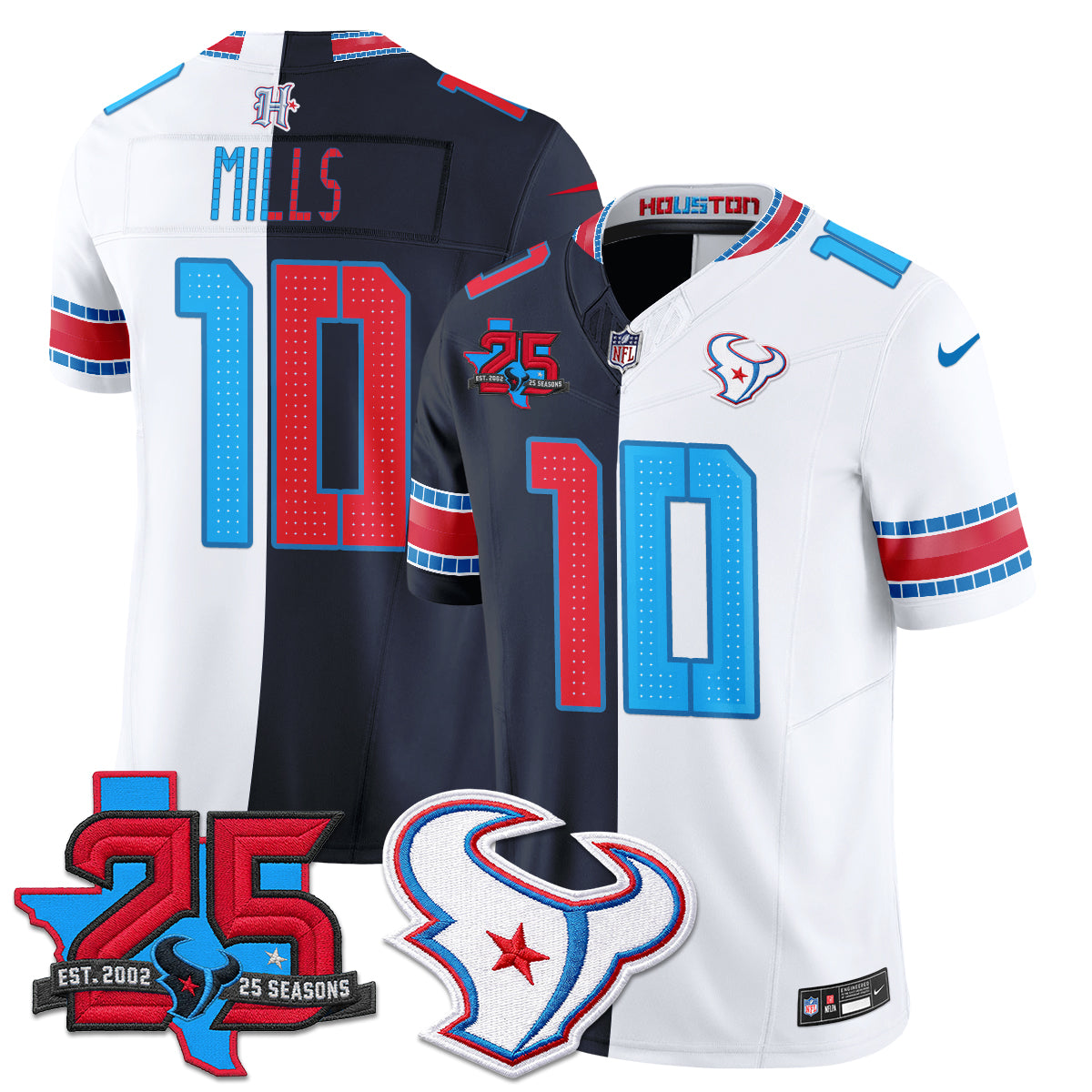 HOU 2026 Rivalries Split Vapor Jersey - Stitched