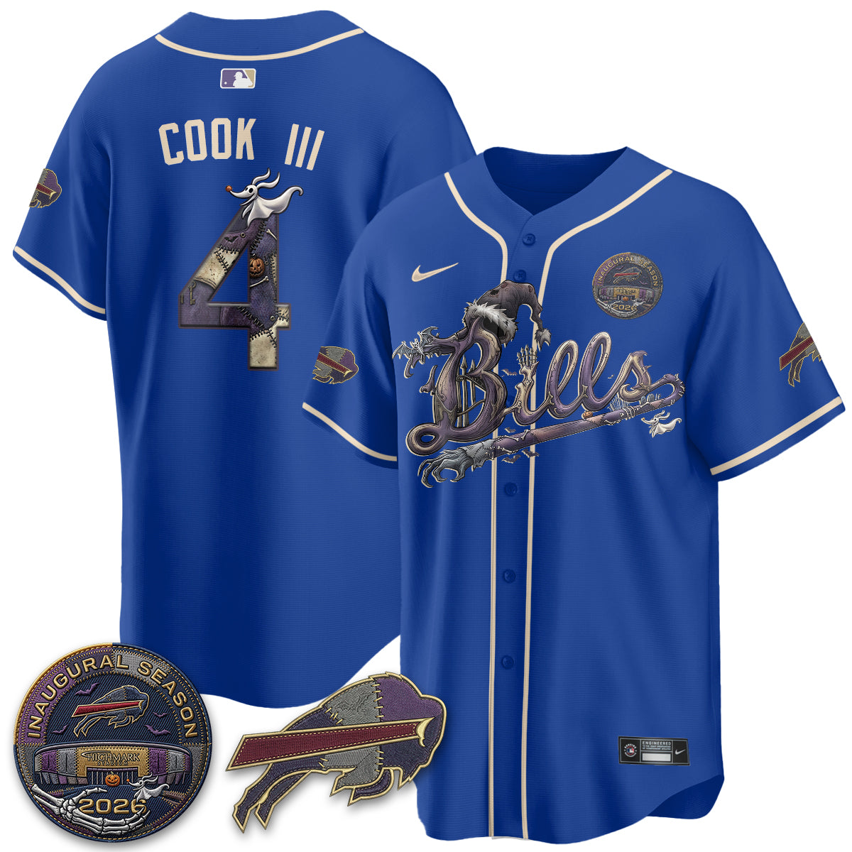 BUF 2026 Nightmare Edition Vapor Baseball Jersey - Stitched