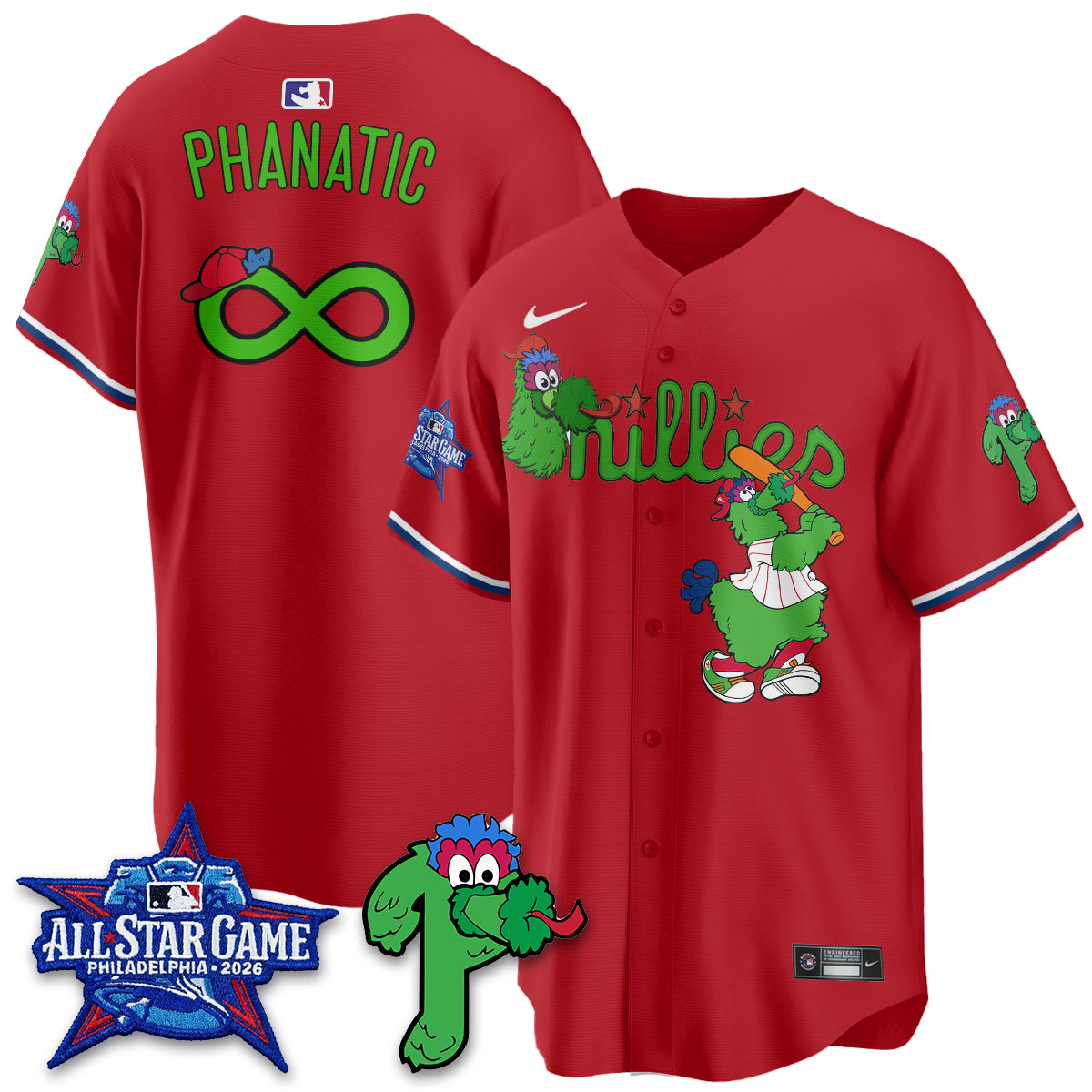 Philadelphia Phillies Phanatic Vapor Limited Jersey - Stitched