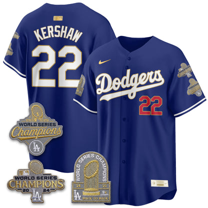 LAD Gold Collection Stadium Vapor Limited Jersey - Back to Back 9x Champs - All Stitched