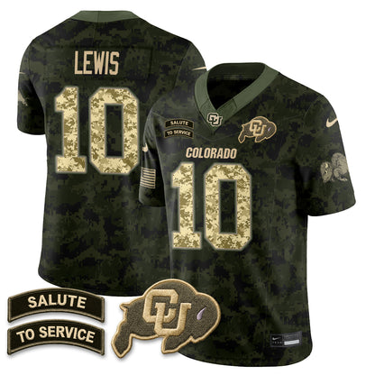 Colorado Buffaloes 2026 Salute to Service Vapor Jersey - Stitched
