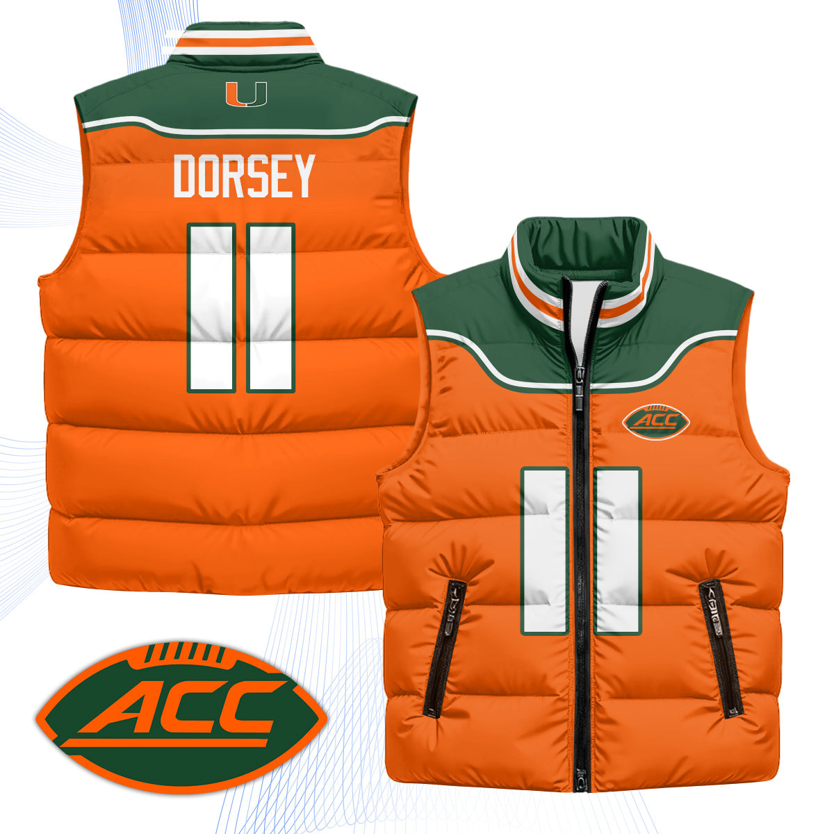 MIA 2001 Throwback Puffer Vest - Printed