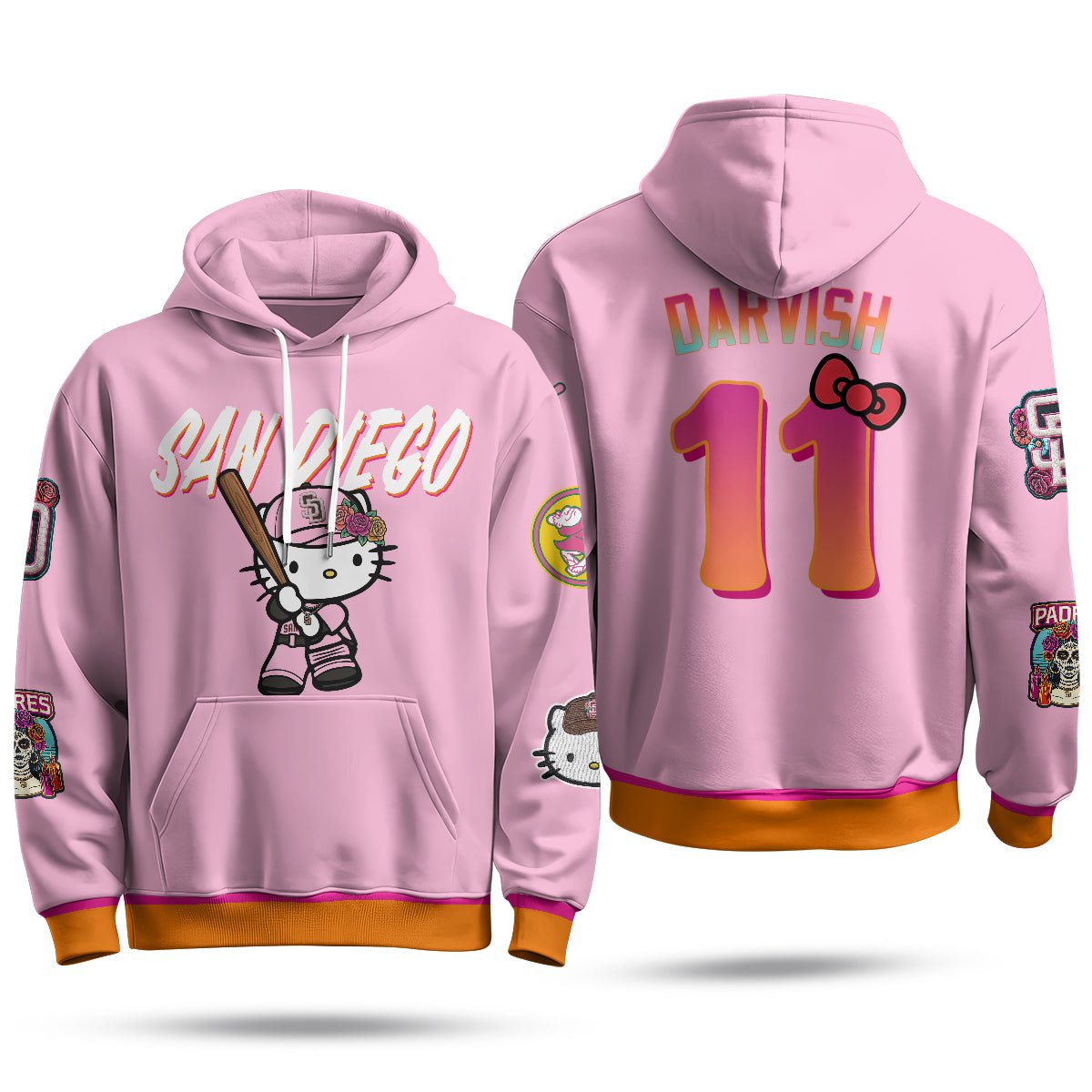 San Diego Padres x Meow KT Hoodie - Stitched