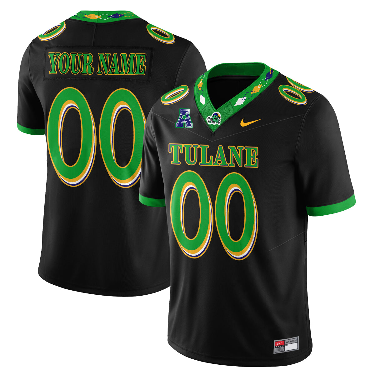 Tulane Green Wave 2026 City Football Vapor Custom Jersey - Stitched