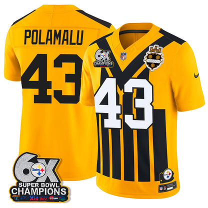 PIT 6X Champs Throwback V2 Vapor Jersey - Stitched