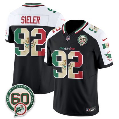 Miami Dolphins Mexico Edition Vapor Jersey - Stitched