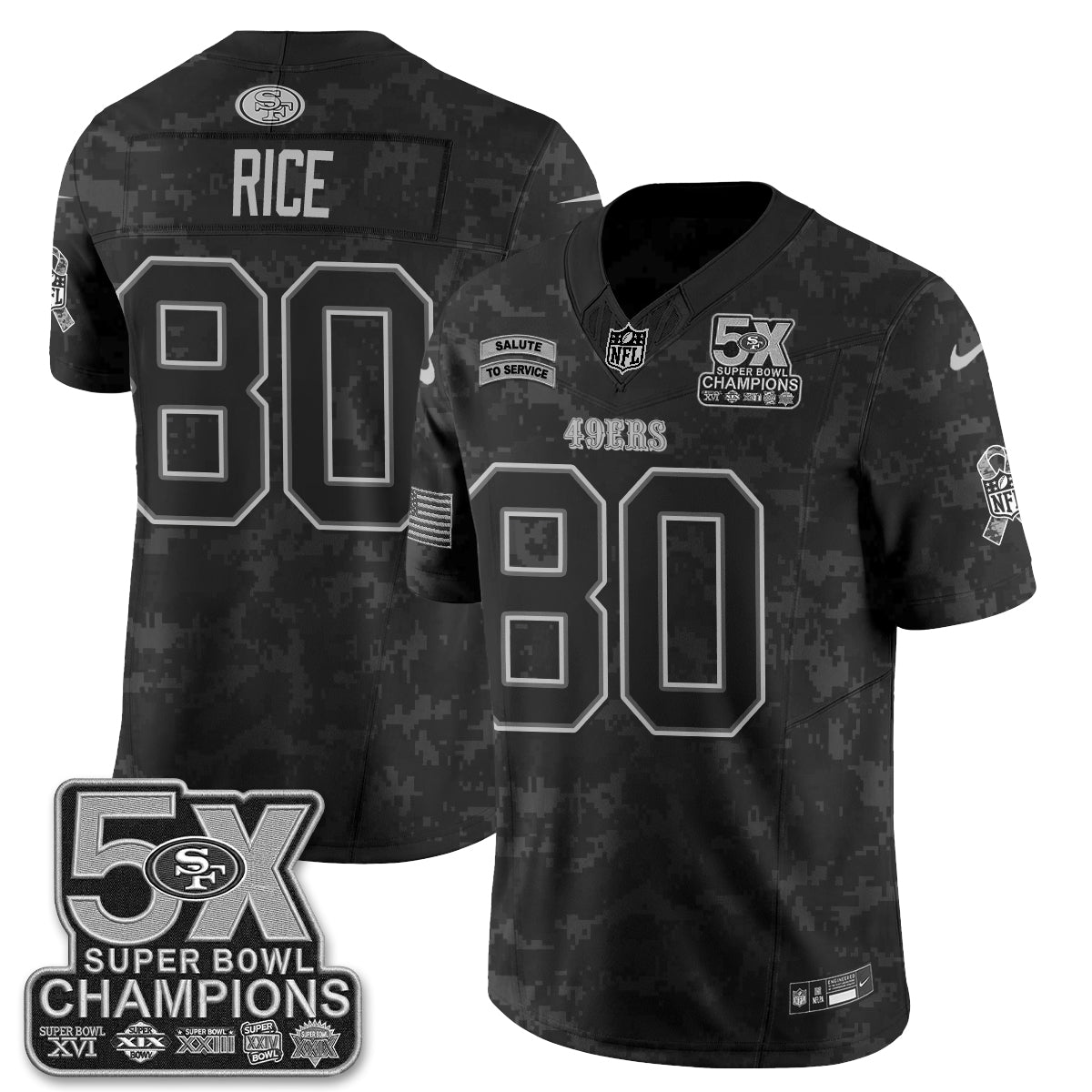 San Francisco 49ers 2026 Salute to Service V2 Vapor Jersey - Stitched