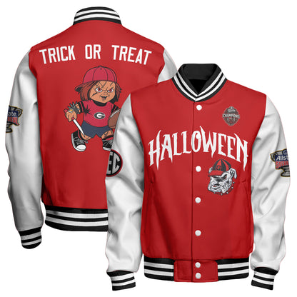 GB x Killer Doll Horror Movie Halloween 2026 Edition Baseball Jacket - Printed