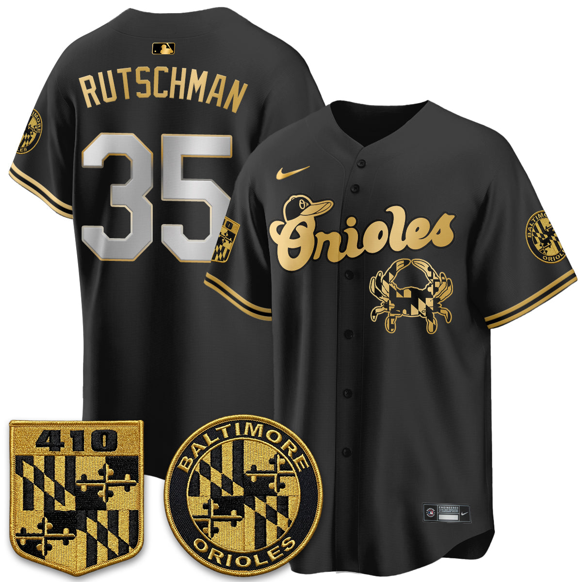 Baltimore Orioles Maryland Flag Vapor Limited Jersey - Stitched