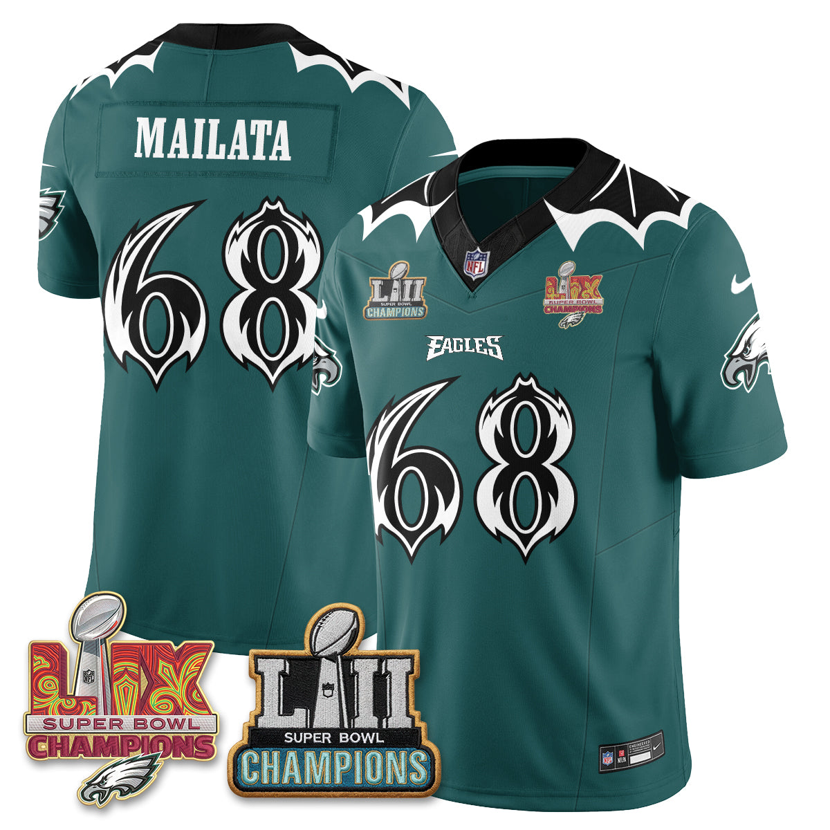 Philadelphia Eagles x Bat Edition Vapor Jersey - Stitched