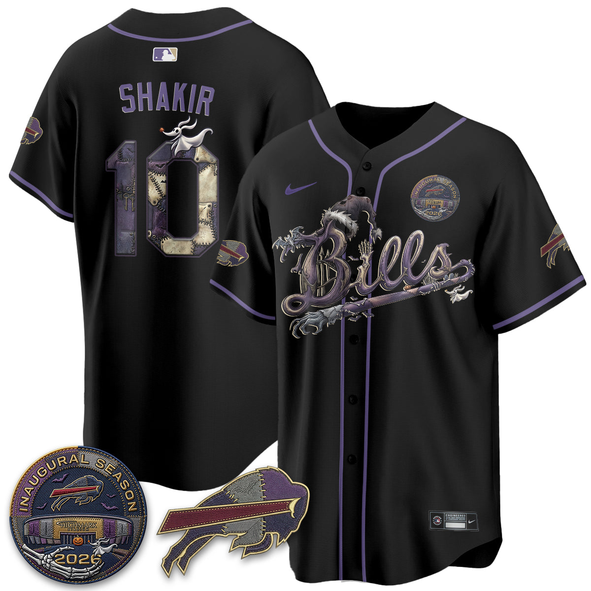 BUF 2026 Nightmare Edition Vapor Baseball Jersey - Stitched