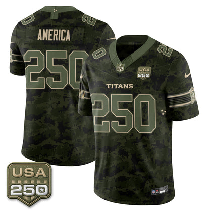 Tennessee Titans 2026 Salute to Service Edition Vapor Jersey - Stitched