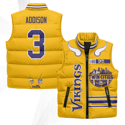 MIN Twin City Puffer Vest - Printed