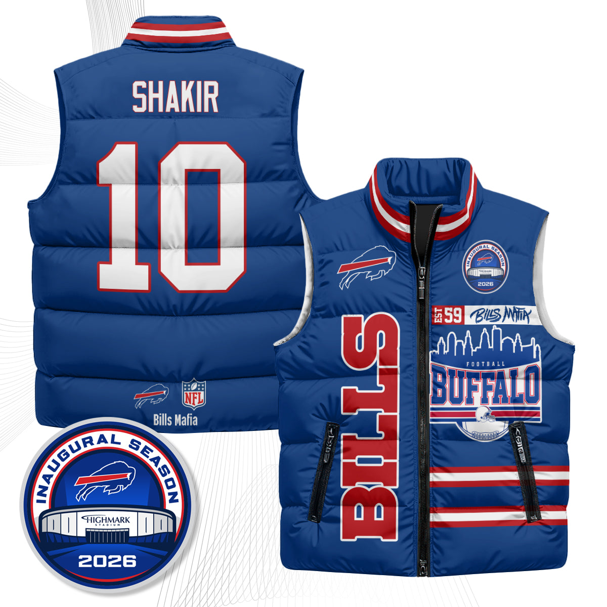 BUF "Mafia" Edition Puffer Vest - Printed