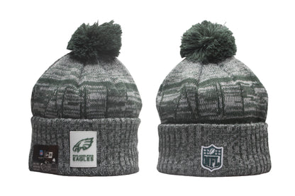 PHI Cuffed Knit Hat with Pom - Rubber Patch