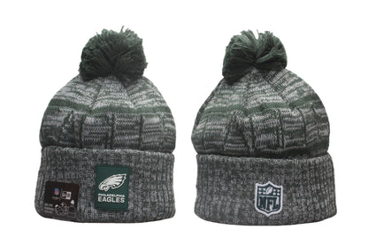 PHI Cuffed Knit Hat with Pom - Rubber Patch
