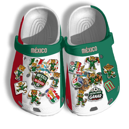 Mexico Clogs WC2026 Flag - Charms Gift Set