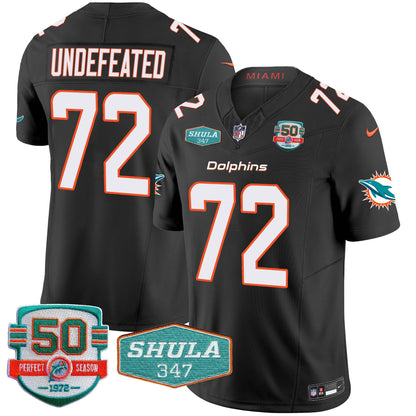 Dolphins Shula 347 Patch Vapor Limited Jersey V2 - All Stitched