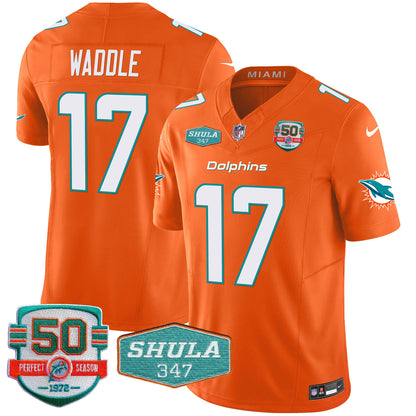 Dolphins Shula 347 Patch Vapor Limited Jersey V2 - All Stitched